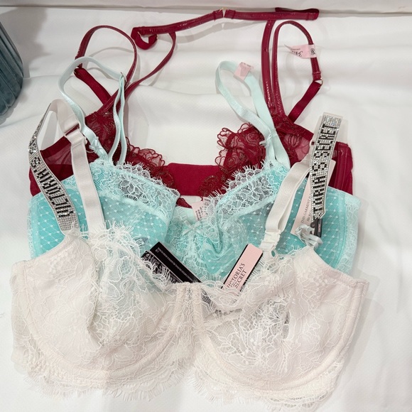 Victoria's Secret Other - Victoria's Secret Lace Bras Intimates set of 3 size 34DD